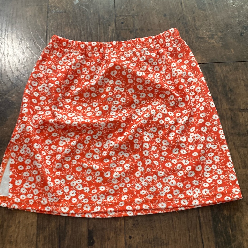 floral skirt | orange | size S